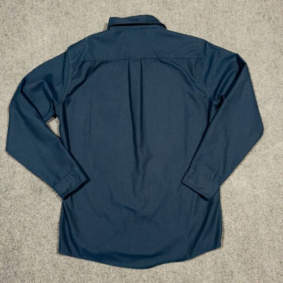 Eddie Bauer Classic Fit Navy Blue Long Sleeve Button Shirt Men's Medium - Picture 2 of 7